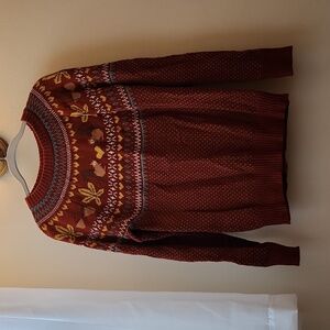Modcloth squirrel fair isle sweater - S